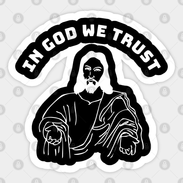 in god we trust Sticker by FromBerlinGift